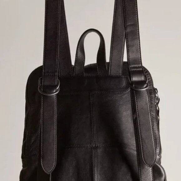Free People **LEATHER** NWT Goldie Backpack (Black) Retail $398 - Picture 5 of 6